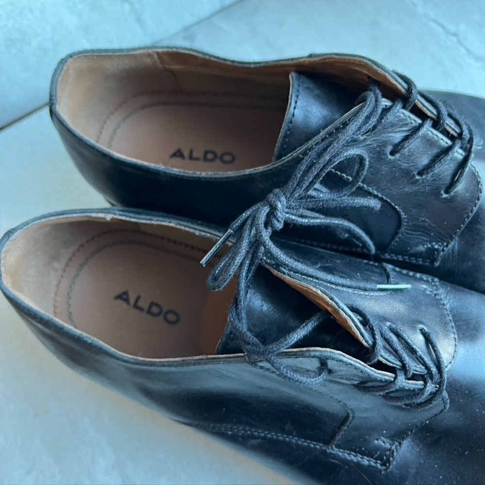 ** Aldo Men's Leather dress shoes Tie Size 10 - Picture 5 of 10